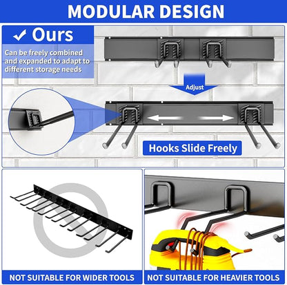Garage Organization Tool Organizer Wall Mount, 48inch Heavy Duty Garden Tool - Image 4
