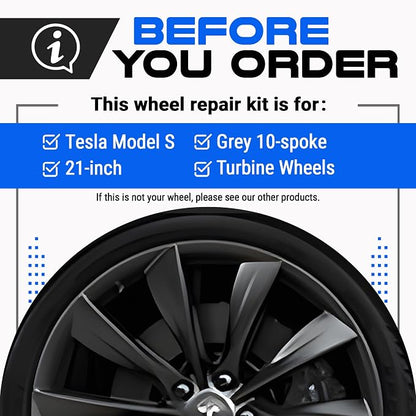 Premium Tesla Wheel Curb Rash Repair Kit - Image 2