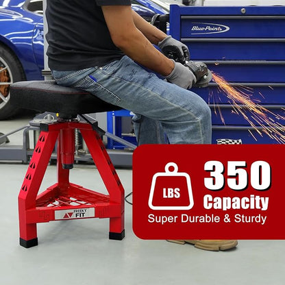Adjustable Shop Stool, Garage Mechanic Stool Chair, Work Seat - Image 3