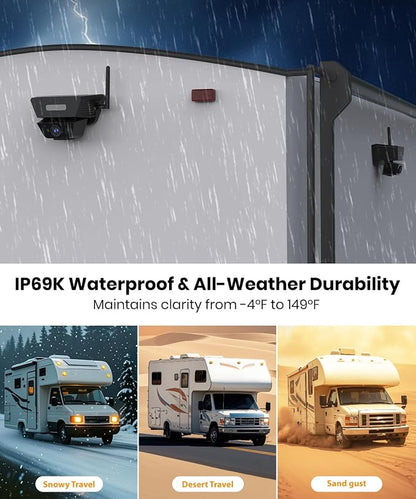 Solar Backup Camera Wireless for RVs and Trailers No-Installation - Image 7