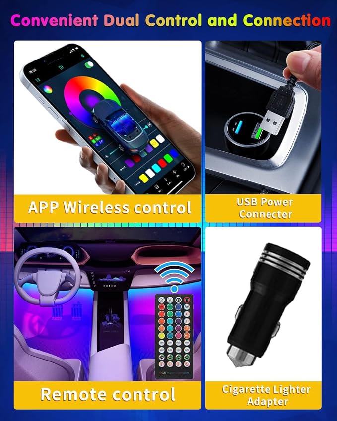 72LED USB Interior Strip Lights Dream Color RGB-IC 12V DC - Image 6