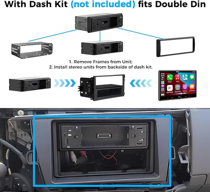 PLZ Single Din Car Stereo Wireless Apple Carplay Android Auto Radio, 10.1" Car - Image 6