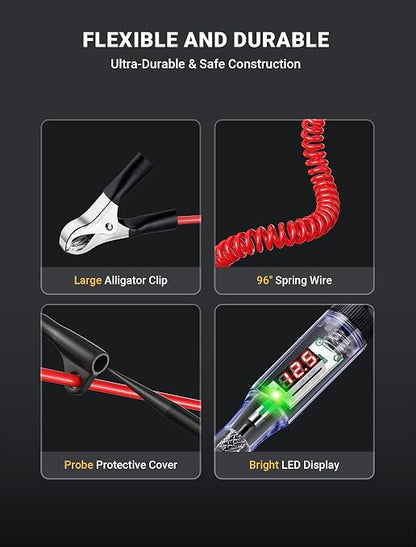 Automotive Test Light with 5-120V LED Digital Voltage Display, Circuit Tester - Image 4