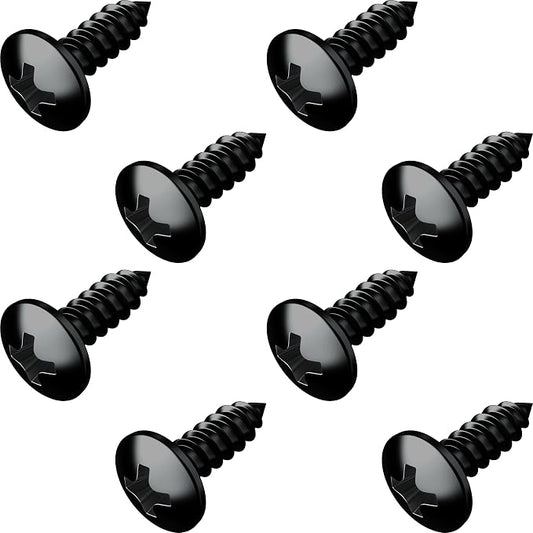 Black Oxide Stainless Steel License Plate Screws by PrimeAve