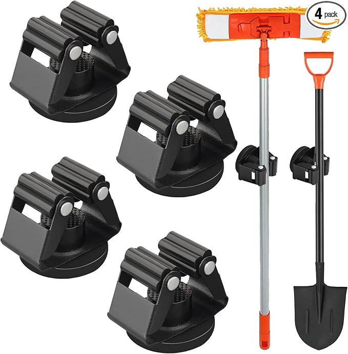 MUTUACTOR Magnetic Broom Holder, 12lbs Heavy Duty Magnetic Tool Holder by MUTUACTOR