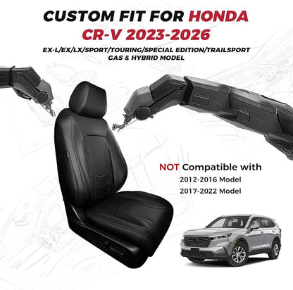 FREESOO Seat Covers for Honda CRV, Custom Fit Seat Covers Full Set, CRV LX EX - Image 2