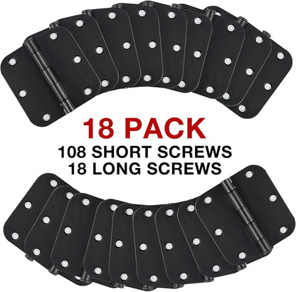 18 Pack Matte Black Door Hinges 3.5 x 3.5 Inch Interior 3 1/2 Inch Door Hinges - Image 6