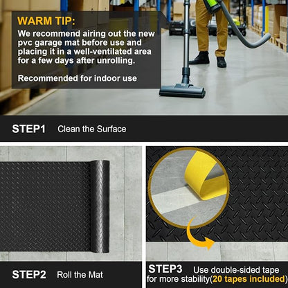 7.5x25 FT Garage Floor Mat, Updated 2.8mm Thicked Flooring Roll - Image 8