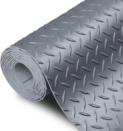 SEAL 5 x 15 Ft Premium Garage Floor Mat, Solid 2.8mm Thick Gray Commercial by SEAL