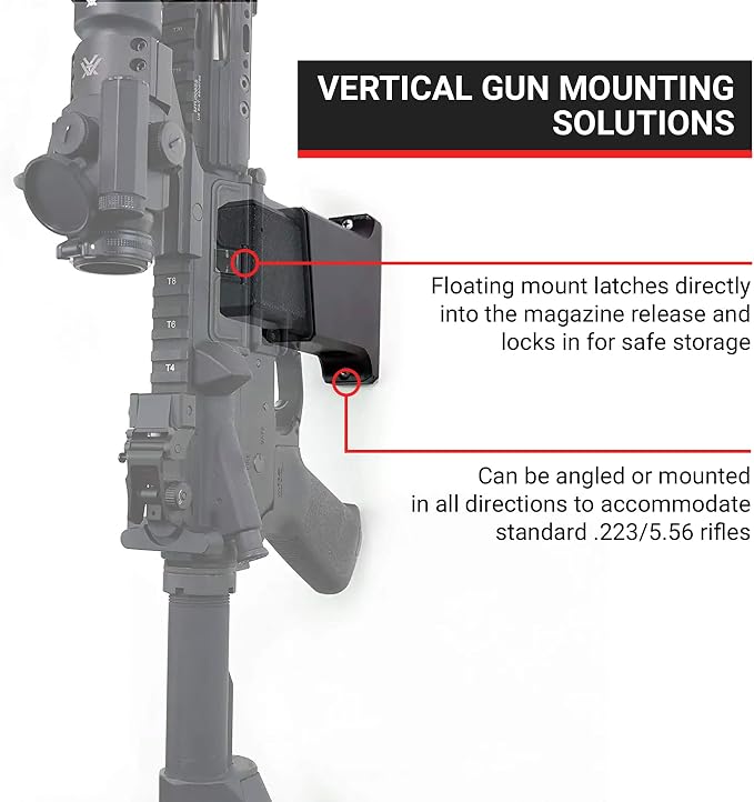 Spartan Mounts Locking .223/5.56 Rifle Mount Wall Display | Low Profile - Image 3