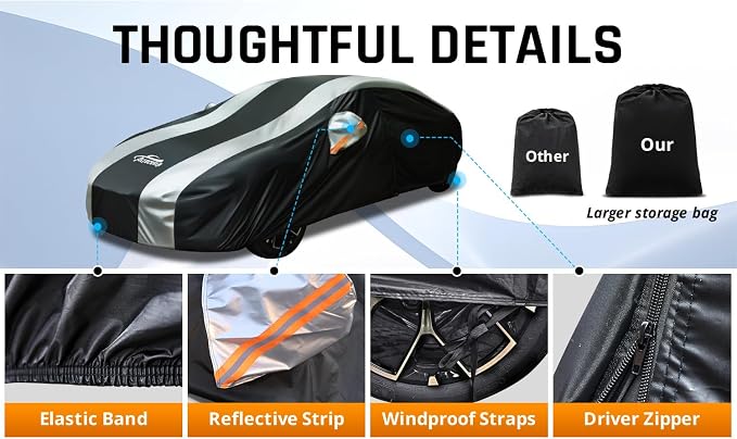 Small Car Cover Waterproof All Weather Protection - Image 4