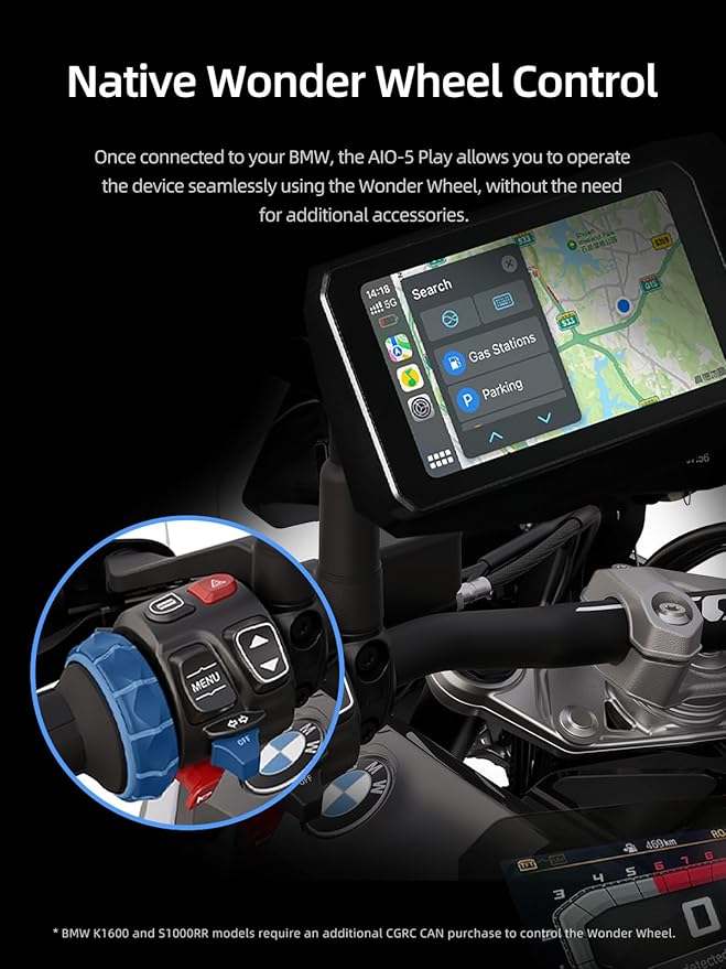 AIO-5 Play for BMW Motorcycles, 3-Pin Interface, Plug-and-Play Smart Display - Image 5