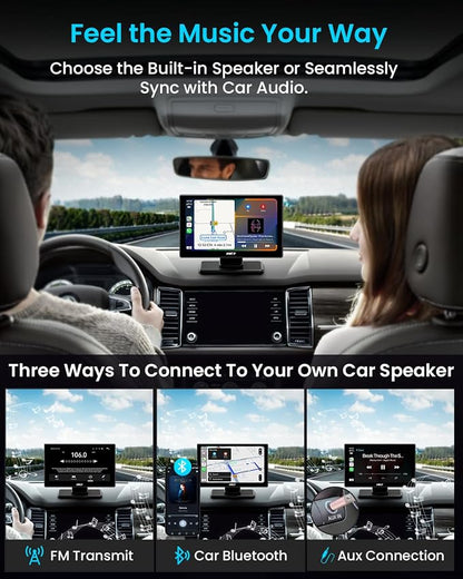 IK5 9" Wireless Apple CarPlay & Android Auto Screen, Portable Car Stereo - Image 5