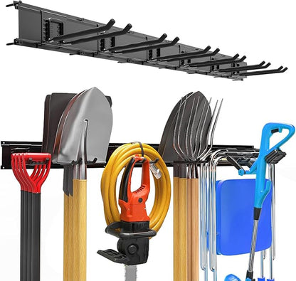 Garage Garden Tool Organizer Wall Mount, Heavy Duty Garage Tool Storage Rack 48 by Wallavant