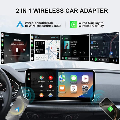Wireless CarPlay & Android Auto Adapter – 2-in-1 Plug & Play Solution, Converts - Image 2