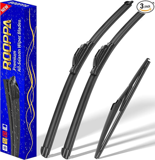 3 wipers Replacement for 2009-2016 Toyota Venza, Windshield Wiper Blades by ROOPPA