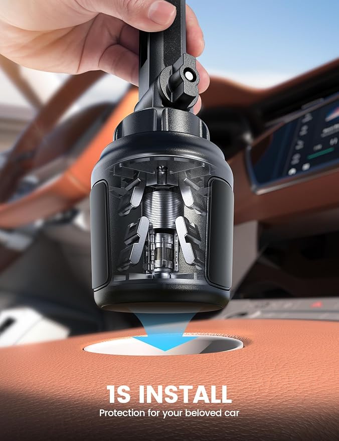 Lamicall Cup Phone Holders for Your Car, Universal Adjustable Car Cell Phone - Image 4
