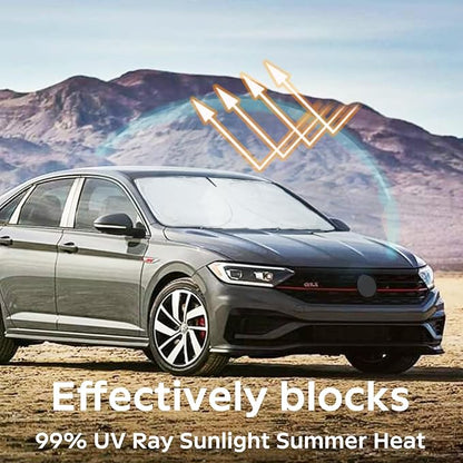 INSAUTO for VW Jetta 2020 Windshield Sun Shade Sunshade 2 Layers Front Window - Image 4