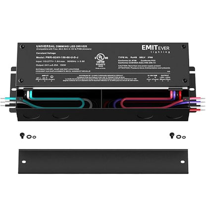 EMITEVER Dimmable Led Driver, 150W AC 110V-277V to DC 24V Transformer, 5-in-1 - Image 2