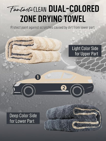 Fantasticlean Large Car Drying Towel- 26‘’ by 20'', 2 Pack-Premium Microfiber - Image 6