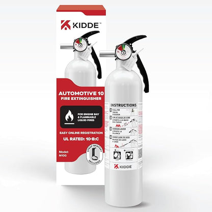 Kidde Fire Extinguisher for Vehicles, Single-Use 10BC by Kidde