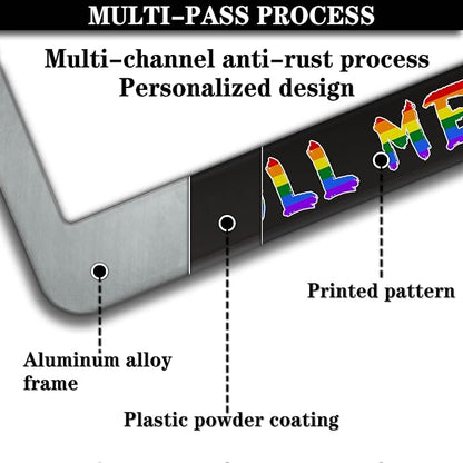 License Plate Frames Black and White Automotive Exterior Accessories Only Gay - Image 5