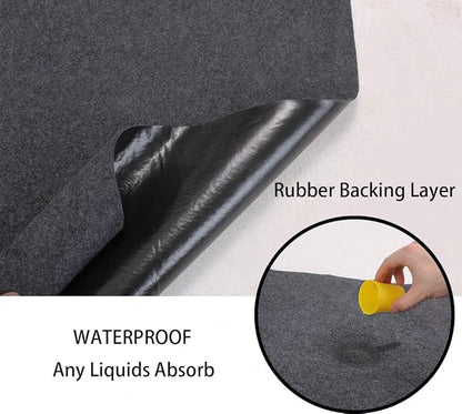 Large Motorcycle Mat Under Car Washable Garage Mats Oil Absorbent Pad Rubber - Image 2