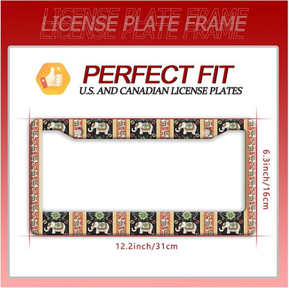 Tribal Elephant License Plate Frame Boho Animal License Plate Frames Funny Auto - Image 7