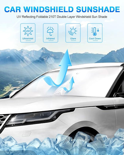 KUST Windshield Sun Shade for 2017-2024 2025 2026 Land Rover Range Rover Velar - Image 2