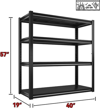 Raybee 40" W Garage Shelving 2000 LBS Storage Shelves 4 Tier Heavy Duty - Image 3