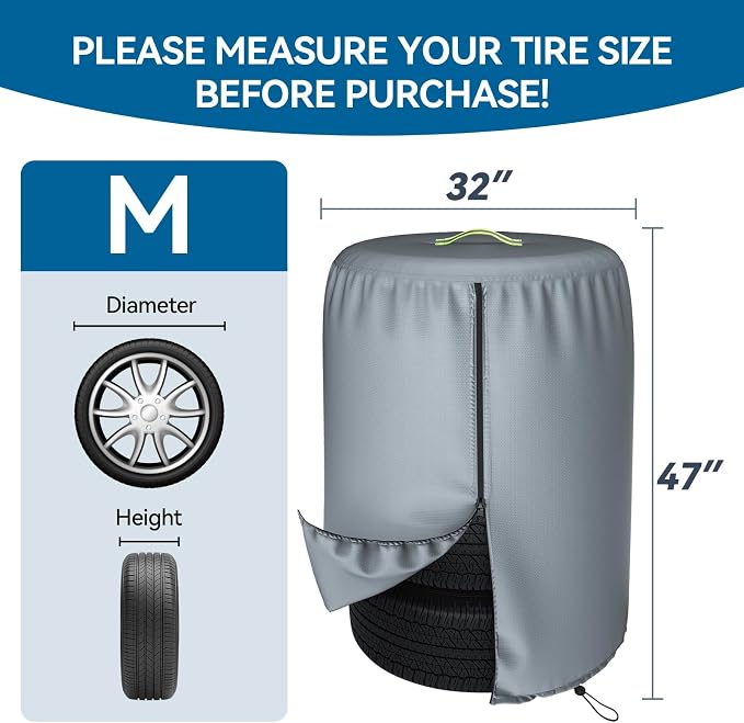 Durable 600D Tire Storage Bag, Large Tyre Dust Protective Cover - Image 6