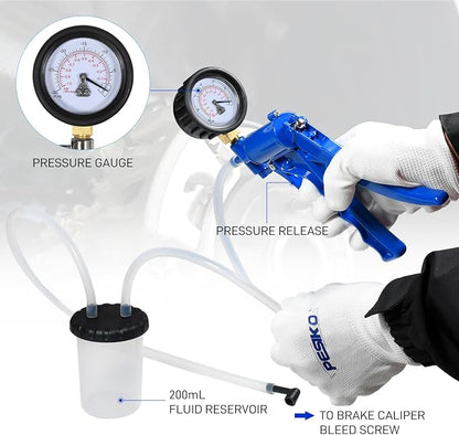 Hand Vacuum Pump Brake Bleeder kit One Person, Brake Clutch Bleeding Tune-up Kit - Image 3
