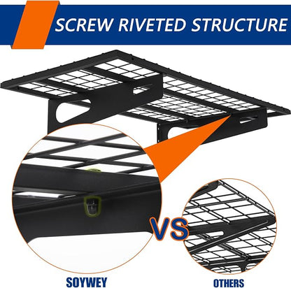 2-Pack 1.5x3FT Garage Shelving 17.7-inch-by-35.8-inch Wall Shelf Garage Storage - Image 7