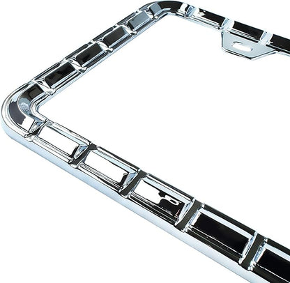 Creathome 3D Chrome License Plate Frames, Pure Zinc Alloy Metal - Image 6