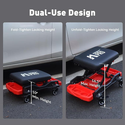 Automotive Creeper Seat with Rolling Wheels, 300 LBS Capacity Mechanic Stool - Image 4