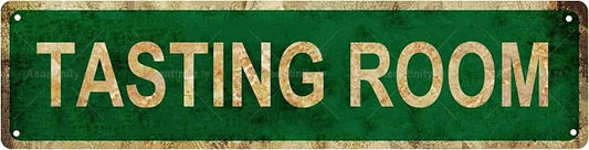 TASTING ROOM Non-Embossed Vintage Metal Tin Street Sign Bar Cafe Garage Cave by Unknown