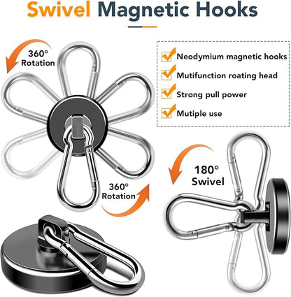 MIKEDE Magnetic Hooks Heavy Duty, 110LBS+ Strong Neodymium Magnets - Image 5
