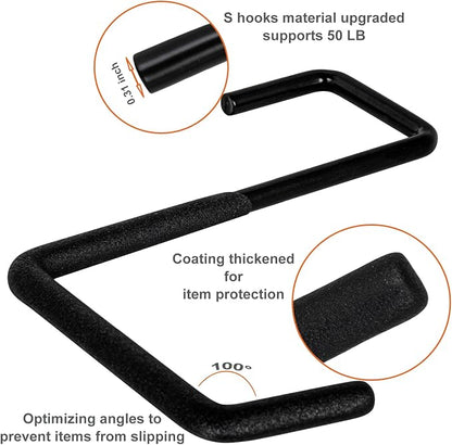4 Pcs Rafter Hooks, Upgraded Fence Hangers, Heavy Duty Bike Hanger - Image 2