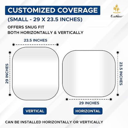EcoNour 2 Piece Sunshade for Car Windshield | Durable 240T Polyester Car - Image 5