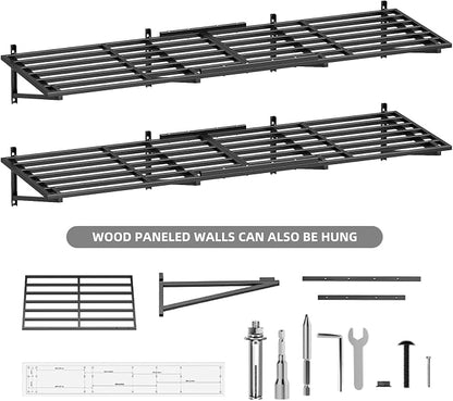 2-Pack 2x6 Ft Garage Wall Shelving Garage Shelving Wall Mounted Garage Wall - Image 3
