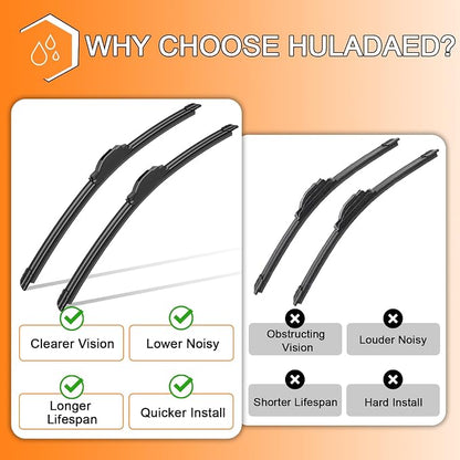 HULADAED® 26'' 18'' 12'' Windshield Wipers Replacement - Image 5