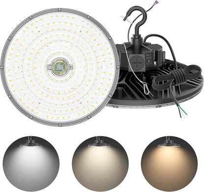480V UFO LED High Bay Light 200W 150W 120W Adjustable, UL DLC Listed Dimmable by YELLORE-Professionalledlightsmanufacturerspecializingincommercialandindustriallighting
