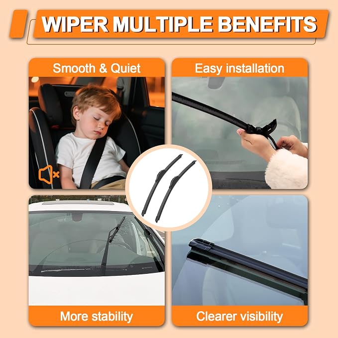 HULADAED® 28''+14''+14'' Windshield Wipers Replacement - Image 7