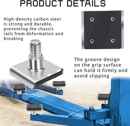 4 Pack Truck Adapter for 2 Post Lift, Hot Dipped Galvanized Steel Lift Pads for - Image 5