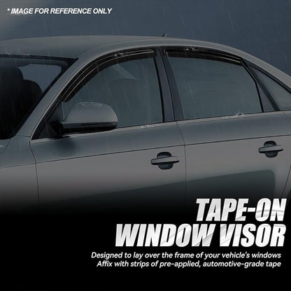 Auto Dynasty 4Pcs Carbon Fiber Pattern Window Visors Compatible - Image 3