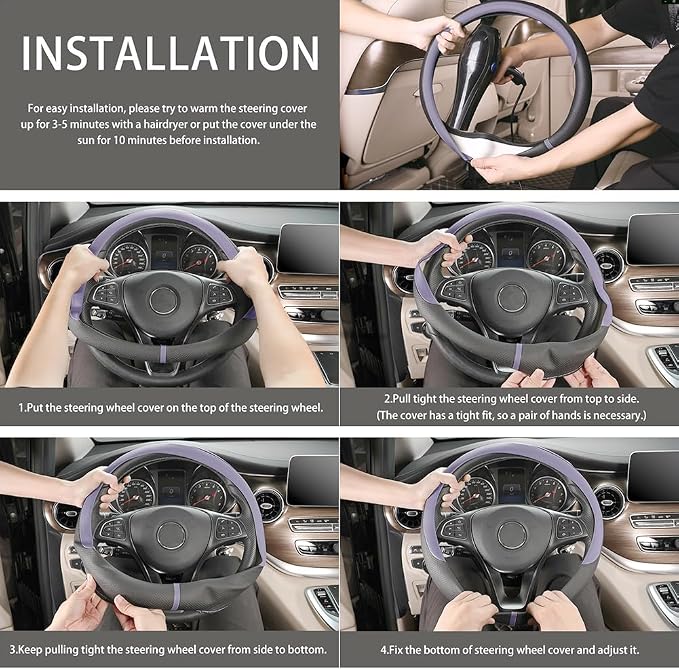 COFIT Breathable Car Steering Wheel Cover 16 inch Auto Universal Leather Wrap - Image 6