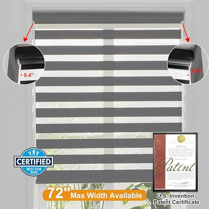 Persilux Cordless Zebra Blinds for Windows Free-Stop Roller Windows Shades Dual - Image 4