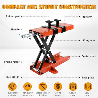 Nilight Motorcycle Lift 1100 LBS ATV Scissor Jacks - Image 8