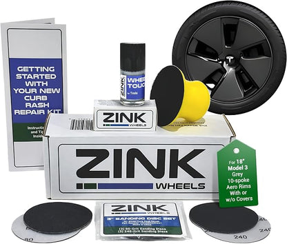 Premium Tesla Wheel Curb Rash Repair Kit by ZinkWheels