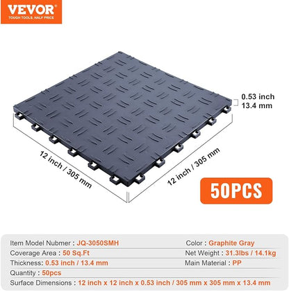 VEVOR Garage Tiles Interlocking, Non-Slip Double-Sided Texture Garage Flooring - Image 7